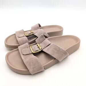 Sarto by Franco Sarto Braxton Two Strap Sandal Women's Porcini Beige Size US6.5M